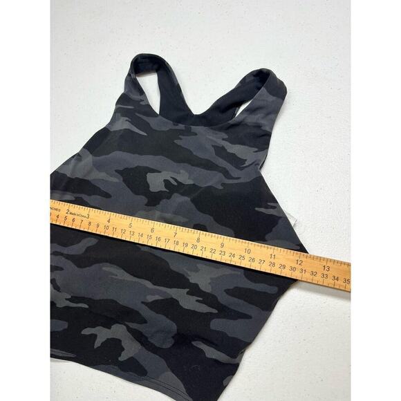 Athleta Conscious Crop Top Bra Black Gray Camo Size Small - Picture 4 of 6